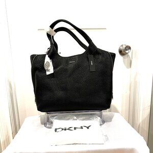 NEW DKNY Tribeca Black Pebbled Leather Bag, (NWT)